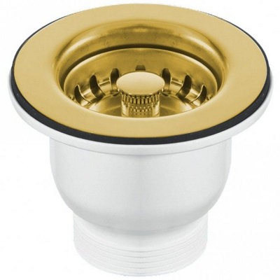 Astini, RAK, Rangemaster, Caple 65mm Gold Sink Strainer Waste MBSWSS85-90