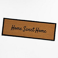 Astley 40x120cm Home Sweet Home Hand Drawn Dooormat, PVC Backed Mat