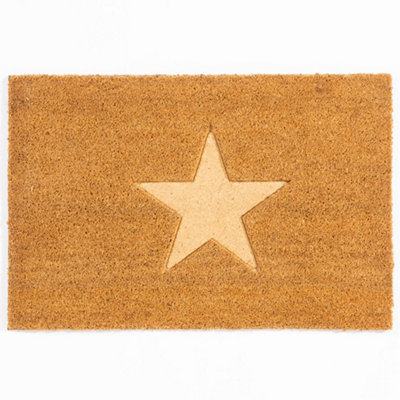 Astley Embossed Coir Star Doormat DIY at B&Q