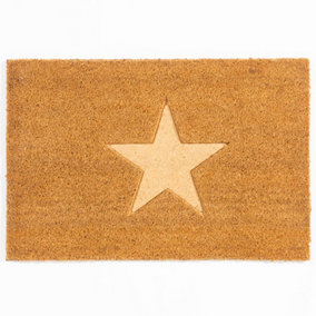 Astley Embossed Coir Star Doormat