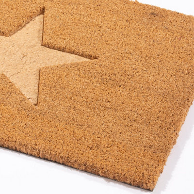 Astley Embossed Coir Star Doormat