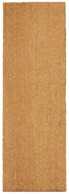 Astley Plain Rectangle Doormat Natural Non-Slip PVC Backing Waterproof  40 x 120 cm