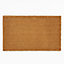 Astley Plain Rectangle Doormat Natural Non-Slip PVC Backing Waterproof 45 x 75 cm