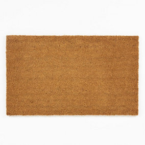 Astley Plain Rectangle Doormat Natural Non-Slip PVC Backing Waterproof 45 x 75 cm