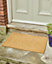 Astley Plain Rectangle Doormat Natural Non-Slip PVC Backing Waterproof 60 x 90 cm