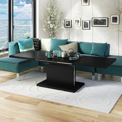 Aston 70 - 2 in 1 Extending Coffee / Dining Table - Black Matt