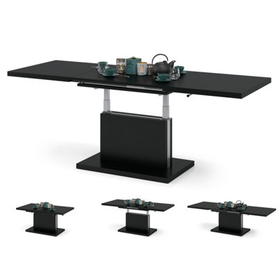 Aston 70 - 2 in 1 Extending Coffee / Dining Table - Black Matt