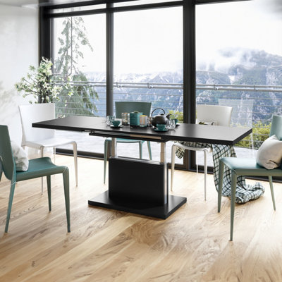 Aston 70 - 2 in 1 Extending Coffee / Dining Table - Black Matt
