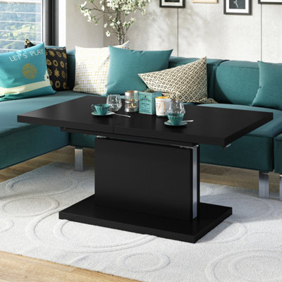 Aston 70 - 2 in 1 Extending Coffee / Dining Table - Black Matt