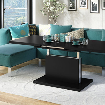 Aston 70 - 2 in 1 Extending Coffee / Dining Table - Black Matt