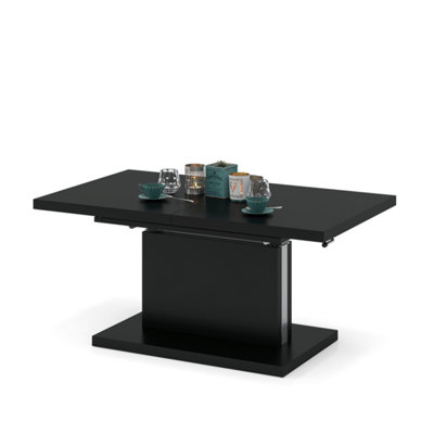 Aston 70 - 2 in 1 Extending Coffee / Dining Table - Black Matt
