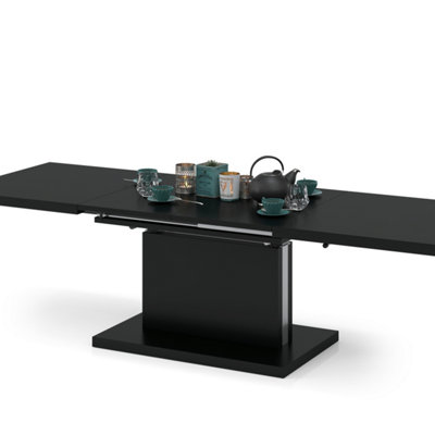 Aston 70 - 2 in 1 Extending Coffee / Dining Table - Black Matt