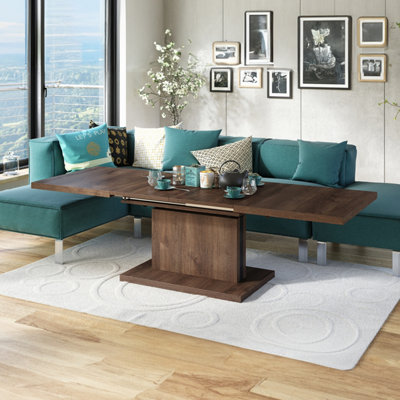 Aston 70 - 2 in 1 Extending Coffee / Dining Table - Brown Oak