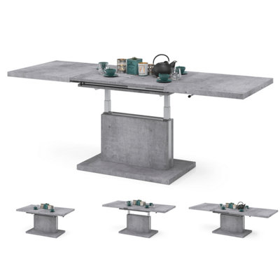 Aston 70 - 2 in 1 Extending Coffee / Dining Table - Concrete