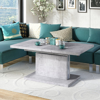 Aston 70 - 2 in 1 Extending Coffee / Dining Table - Concrete