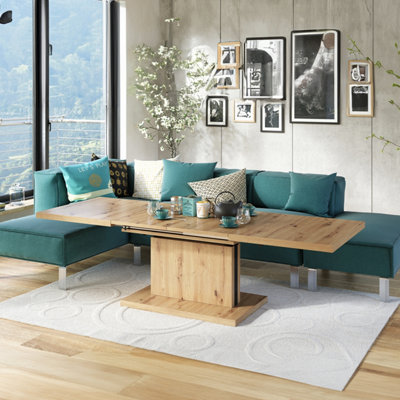 Aston 80 - 2 in 1 Extending Coffee / Dining Table - Artisan Oak