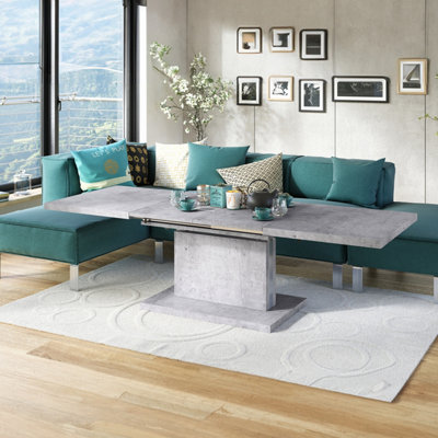 Aston 80 - 2 in 1 Extending Coffee / Dining Table - Concrete