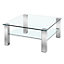 Aston Coffee Table Clear Glass Top Coffee Table for Living Room Centre Table Tea Table for Living Room Furniture Clear Glass
