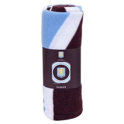 Aston Villa FC Fleece Pulse Blanket Blue/Claret/Yellow (150cm x 125cm)