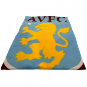 Aston Villa FC Fleece Pulse Blanket Burgundy/Blue/Yellow (One Size)