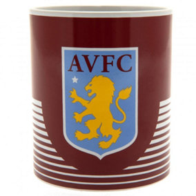 Aston Villa FC Linear Mug Claret Red/Blue/White (One Size)