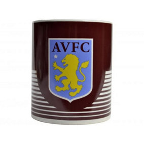 Aston Villa FC Linear Mug White/Claret Red (One Size)