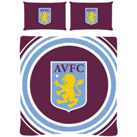 Aston Villa FC Pulse Duvet Cover Set Maroon/Blue/Yellow (Double)