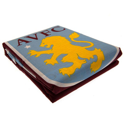 Aston Villa FC Pulse Reversible Duvet Cover Set Burgundy/Yellow/Light Blue (Single) - 3