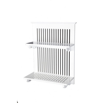 Wall storage rack White easy-to-install wood plastic composite sold wall storage