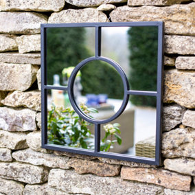 Aston & Wold by La Hacienda - Black Square Garden Mirror