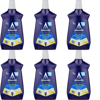 Astonish Premium Vac Maxx Machine Carpet Shampoo, 1 Litre (Pack of 6)