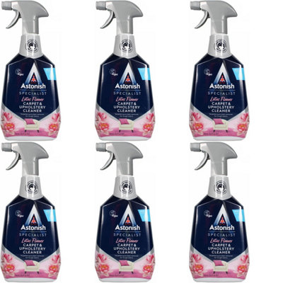 Astonish Specialist Carpet & Upholstery Cleaner Spray, Lotus Flower, 750ml (Pack of 6)