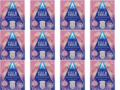 Astonish Toilet Bowl Fizz & Fresh Tabs Pink Peony Fresh, 8 Tablets (Pack of 12)