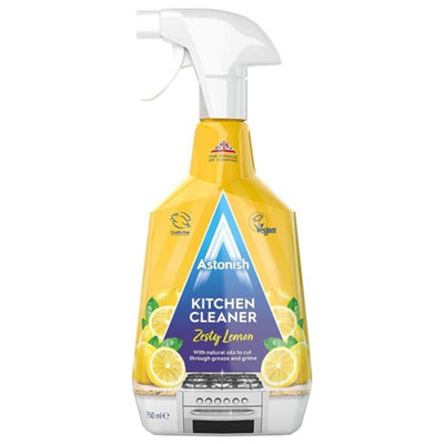 Astonish Zesty Lemon Kitchen Cleaner, Cuts Through Grease and Grime, 750ml (Pack of 12)
