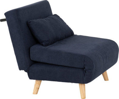 Astoria Sofa Bed Chair Navy Blue Fabric