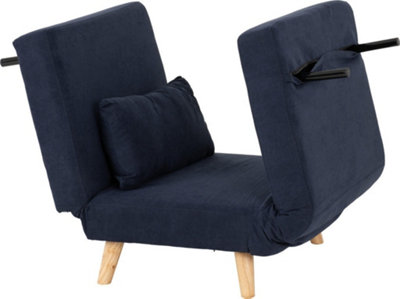 Astoria Sofa Bed Chair Navy Blue Fabric