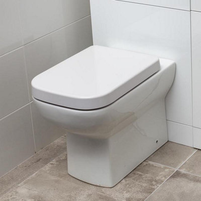Astral Back to Wall Toilet with Soft Close Toilet Seat & Anti-Bacterial Glaze