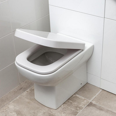 Astral Back to Wall Toilet with Soft Close Toilet Seat & Anti-Bacterial Glaze - 3