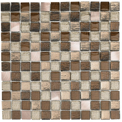 Astral Bronze Glass & Metal Mix Mosaic 23x23mm Price Comparisons | Compare The Build