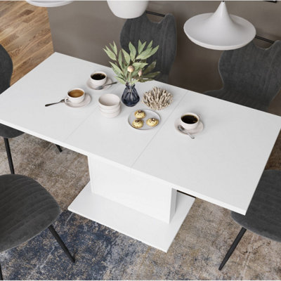 Astrid Mini 2 in 1 Extending Coffee / Dining Table - White
