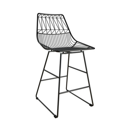 Astrid Wire Metal Counter Stool Black