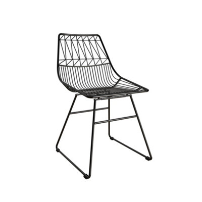 Astrid Wire Metal Dining Chair Black