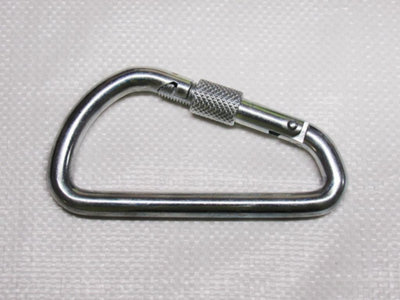 Asymmetric Zinc Plated Carbine Hook With Locking Screw Nut 10MM (Gate Lock Bar)