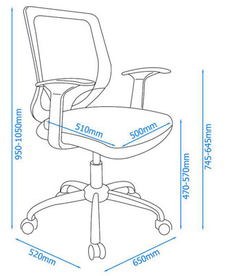 Atalanta mesh office chair in purple / black