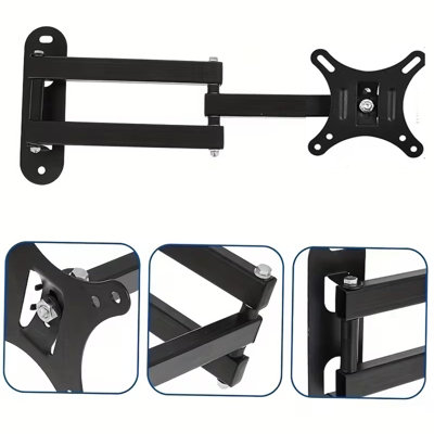ATEK 10-26 Inch Full Motion TV Wall Bracket Tilt Swivel VESA 100x100mm