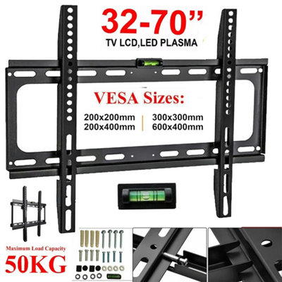 ATEK 32-70 Inch Fixed TV Wall Mount Bracket Heavy Duty VESA 600x400