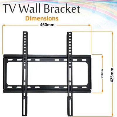 ATEK 32-70 Inch Fixed TV Wall Mount Bracket Heavy Duty VESA 600x400