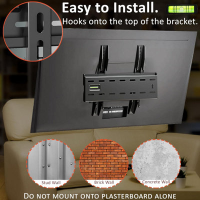 ATEK Fixed TV Wall Mount Bracket 15-42 Inch up to 40kg with Spirit Level