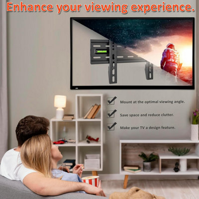 ATEK Fixed TV Wall Mount Bracket 15-42 Inch up to 40kg with Spirit Level