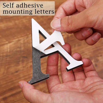 ATEK LOVE Mirror Wall Sticker Self-Adhesive Decorative Letter Tiles
